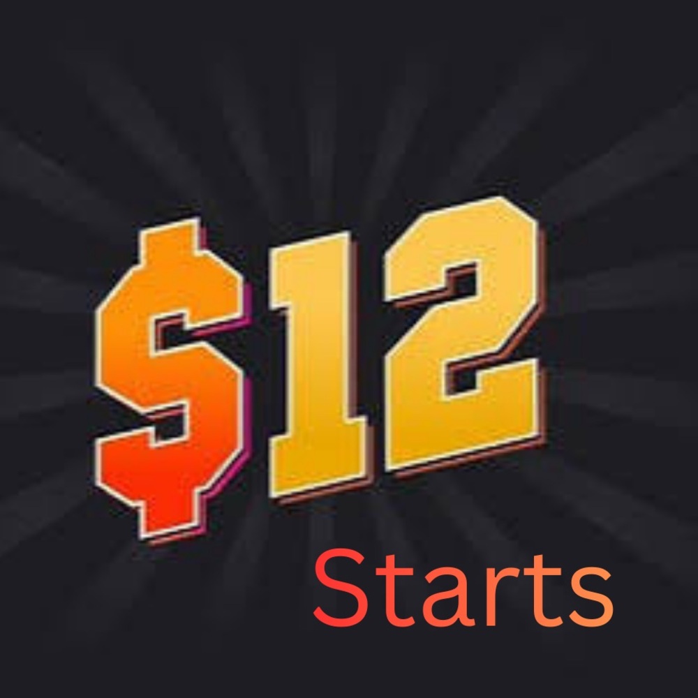 $12 starts- all sale final- no cancellations- thanks SO much!!!